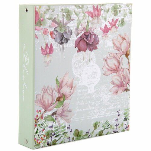 Фотоальбом, альбом с магнитными листами, 100 страниц (50 листов) 23х28, цветы GF 5814