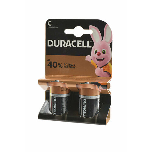 Duracell Батарейка Duracell LR14 BL2, 2шт элемент питания duracell ultra power aa 2 шт