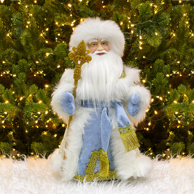 Triumph Tree Фигура Дед Мороз - Хозяин Зимы в голубой шубе 30 см 84675