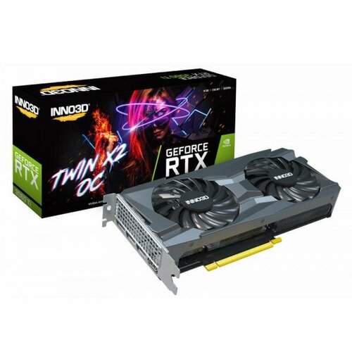 Видеокарта Inno3D nVidia GeForce RTX 3060 Ti TWIN X2 LHR PCI-E 8192Mb GDDR6 256 Bit Retail N306T2-08D6-119032DH 4513000₽