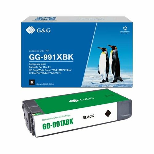 Cartridge G&G 991X для HP PageWide Managed, (20 000стр.), черный (замена M0K06XC, M0J90AE)