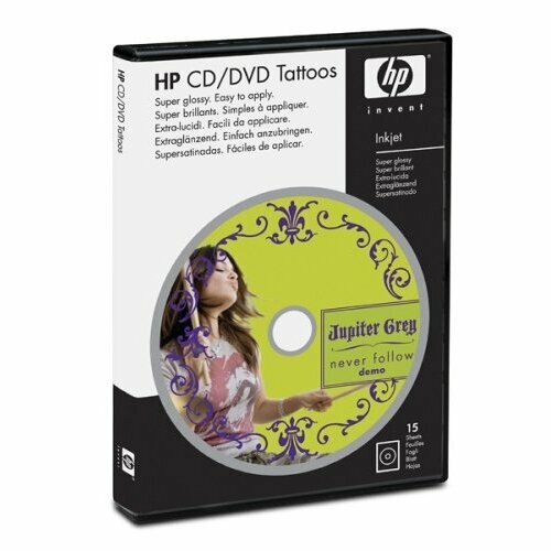 Наклейки для CD/DVD HP, глянцевые, 15шт (Q8047A)