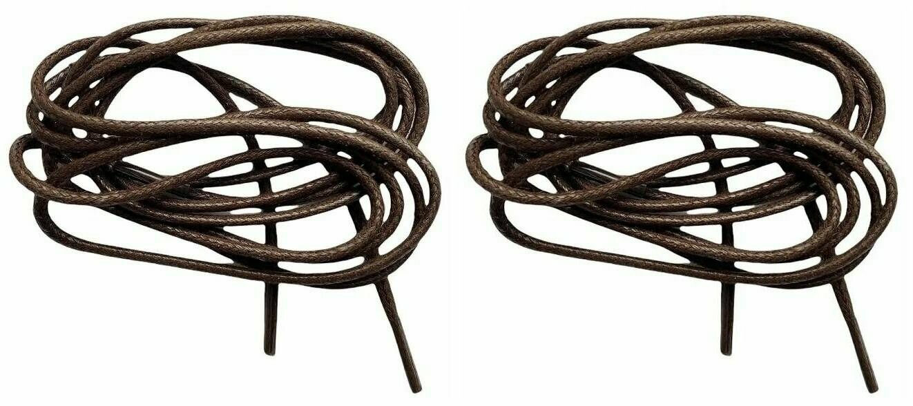 Corbby Шнурки круглые тонкие с пропиткой, коричневые, 100 см, 2 уп