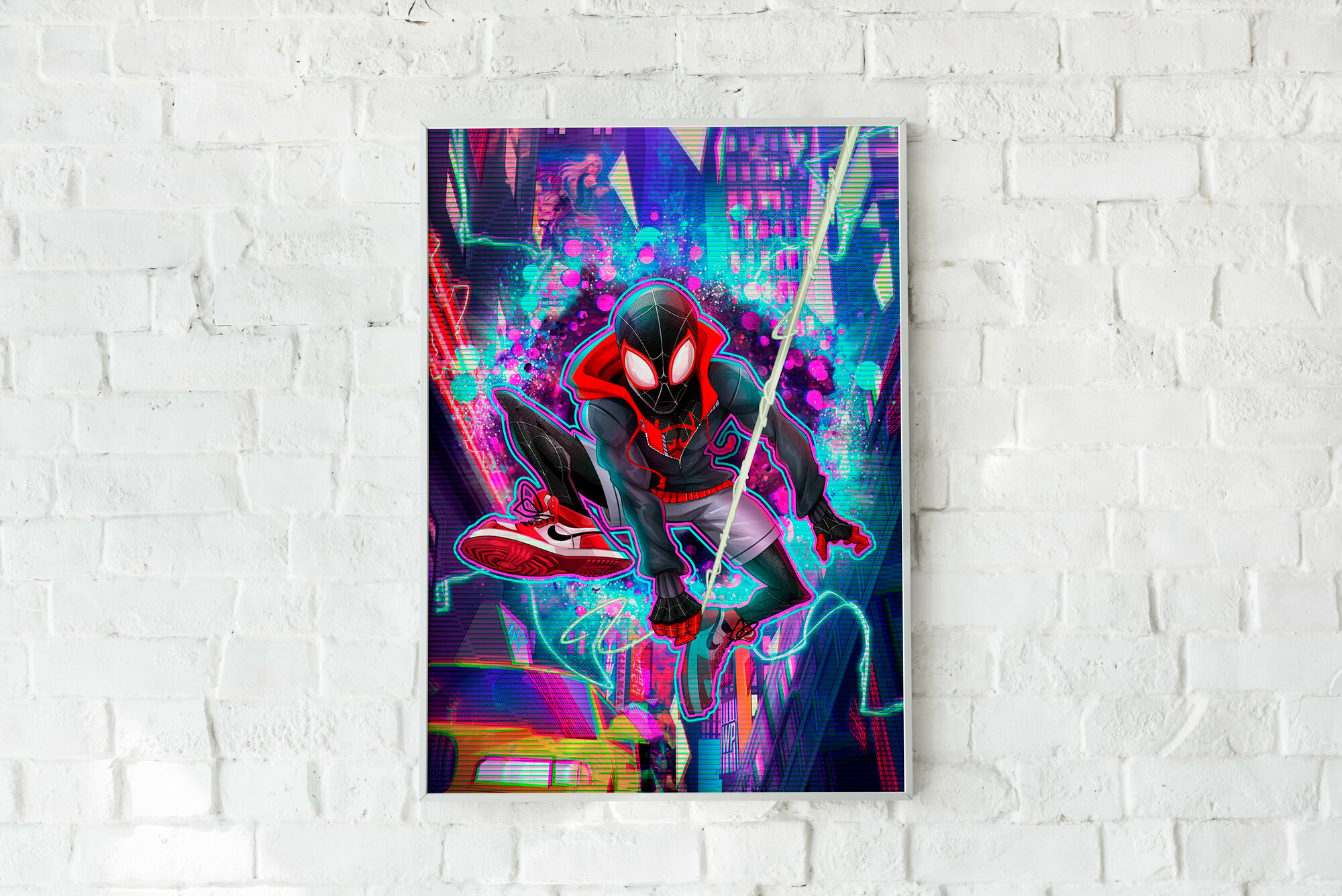 Плакат без рамы Человек паук/Spider-Man Miles Morales/Майлз Моралес/ Плакат на стену 30х42 см / Постер формата А3