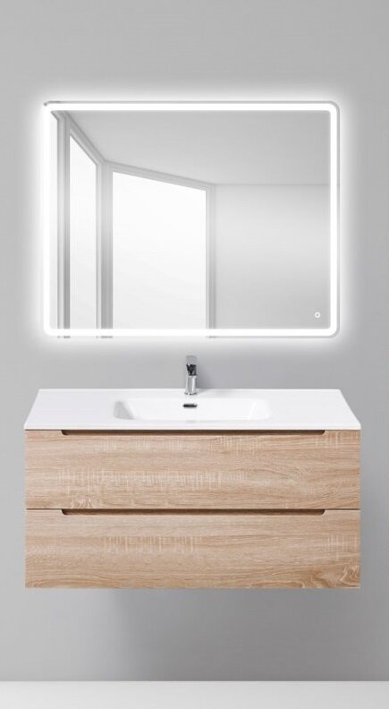 Мебель для ванной комнаты BELBAGNO ETNA-1000 Rovere Bianco - фотография № 1