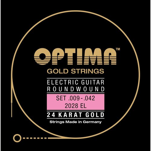 Струны для электрогитары Optima Electric Guitar 24K Gold 2028. EL 9-42