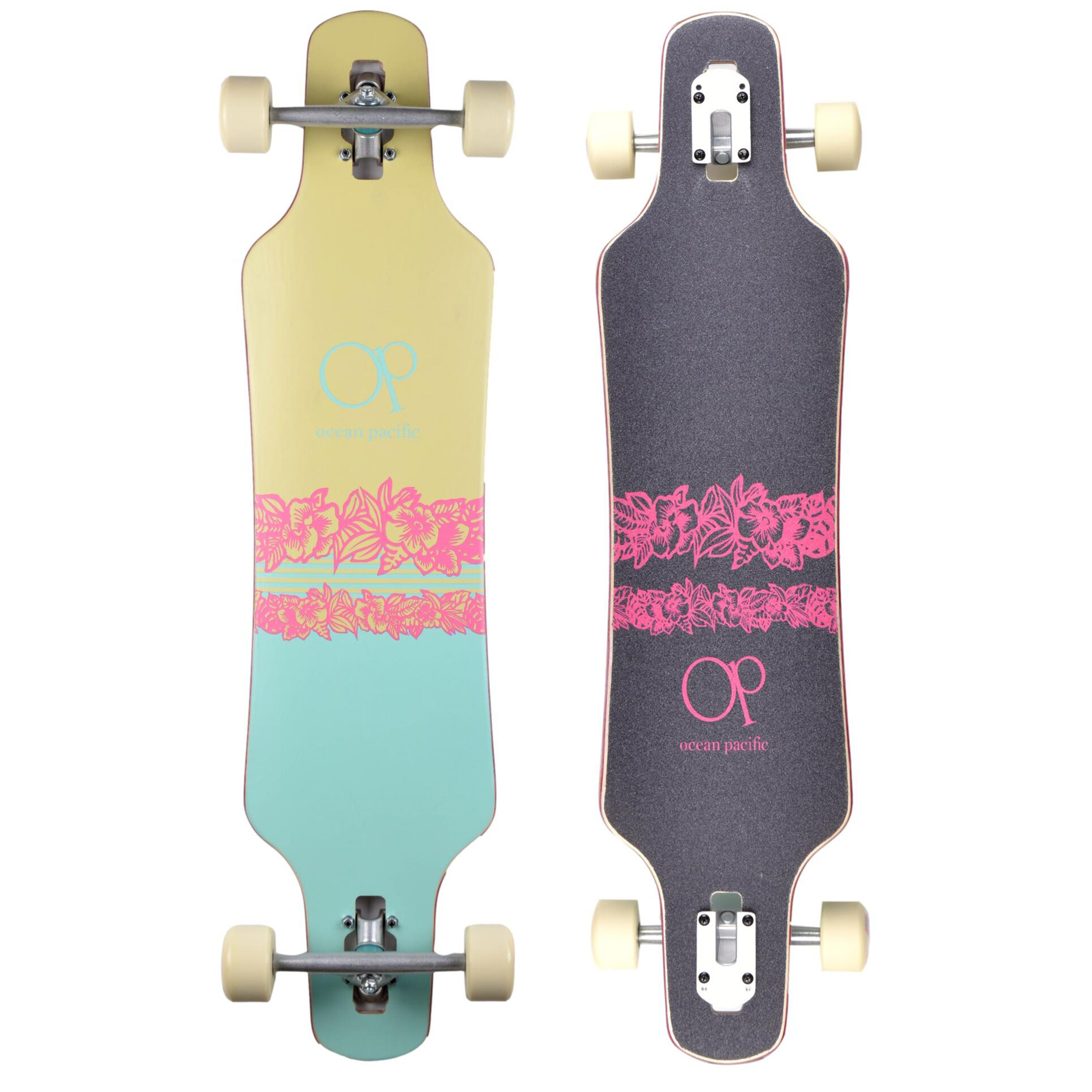 Лонгборд OCEAN PACIFIC ISLAND DROP THROUGH LONGBOARD OFF WHITE/TEAL 39"