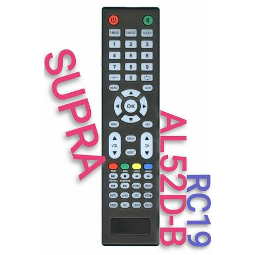 пульт управления для телевиоров витязь al52d rc19 черный Пульт AL52D-B(RC19) для SUPRA телевизора