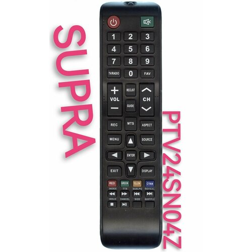 Пульт PTV24SN04Z для телевизора SUPRA /супра пульт huayu k2e272 004 для телевизоров blaupunkt блаупункт