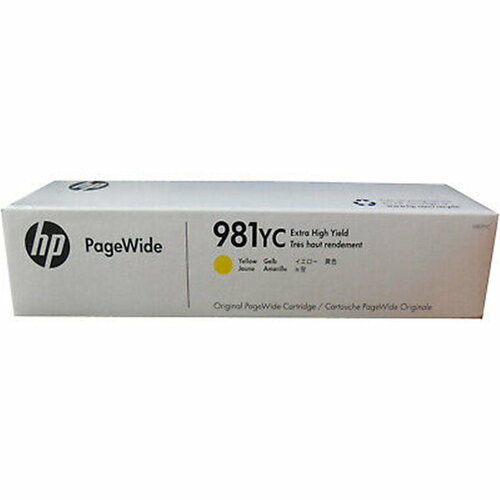 Картридж HP 981YC L0R19YC желтый струйный картридж profiline l0r13a 981y для принтеров hp pagewide 556 586 с чернилами на пигментной основе cyan 183 мл