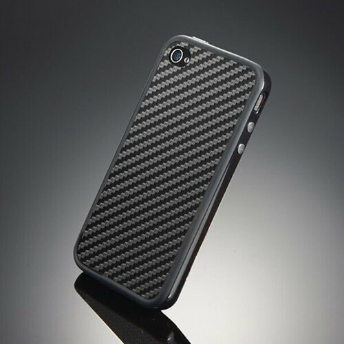 Spigen Декоративная пленка SGP Skin Guard Carbon Black iPhone 4/4S черная SGP06767