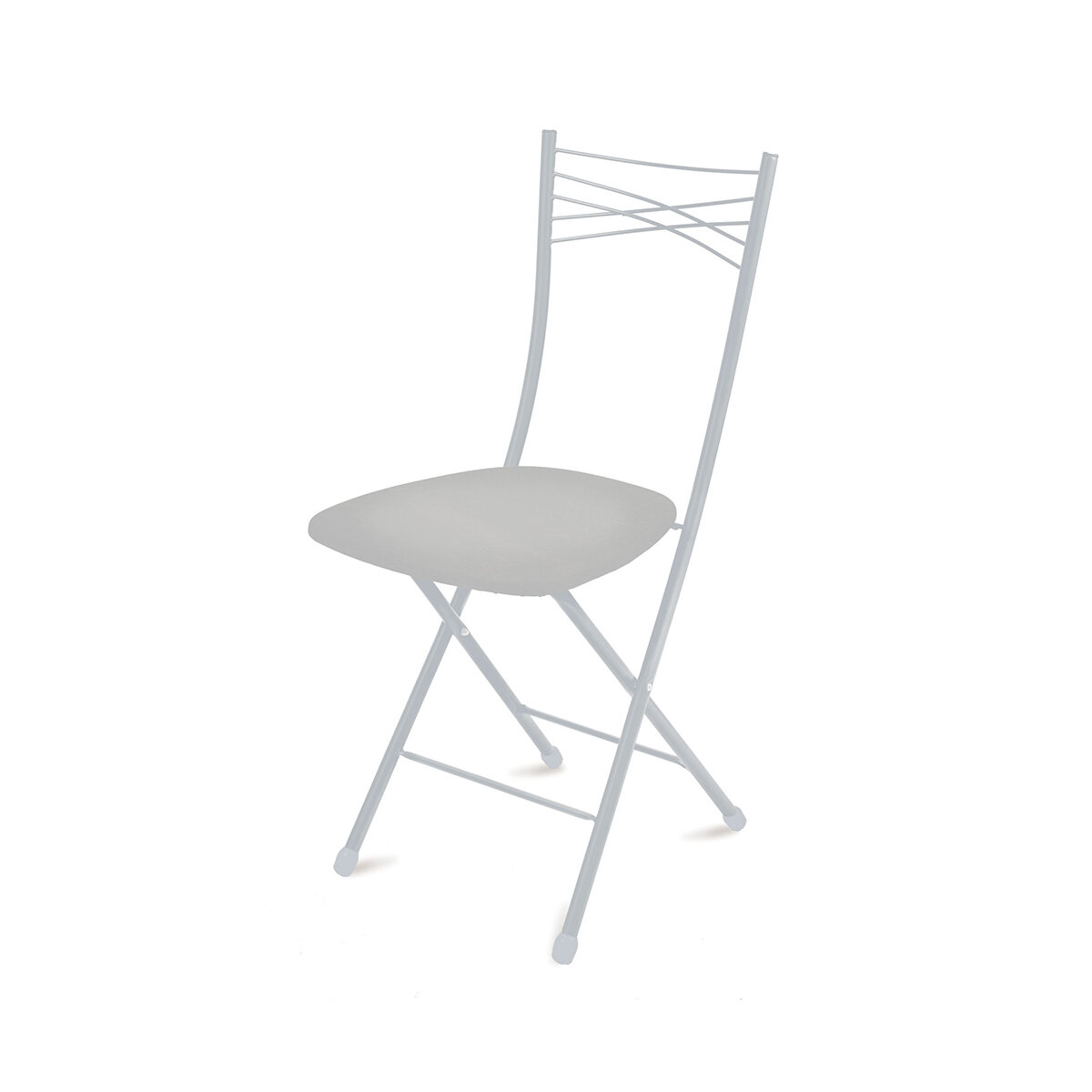 Стул складной Nika Ника 1, сиденье 39,5 x 40 см, светло-серый/матовый серый