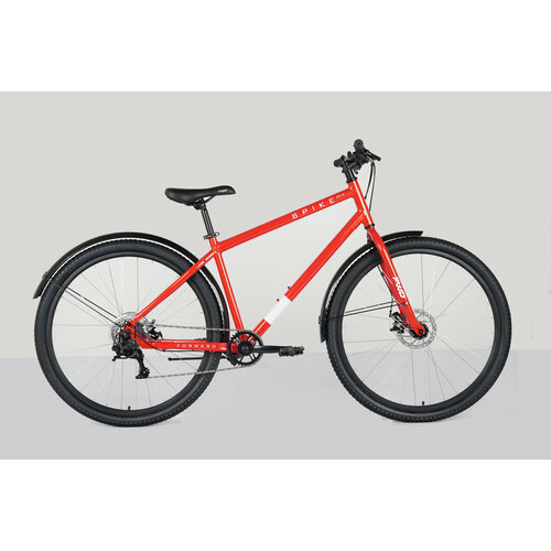 Велосипед 29 FORWARD SPIKE (DISK) (8-ск.) 2023 (рама 18) красный/белый велосипед forward spike 29 d 29 8 ск рост 18 2023 серый серебристый ib3f98135xgyxsr