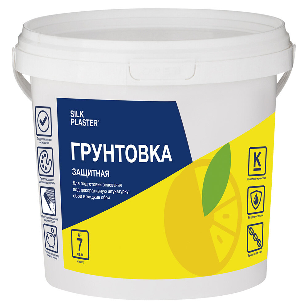 фото Грунт Silk Plaster белый 0,8 л