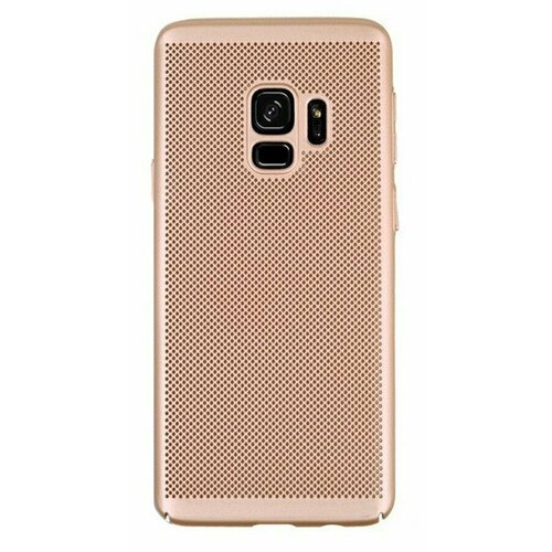 Накладка пластиковая для Samsung Galaxy S9 G960 с перфорацией золотистая mariso чехол накладка для samsung galaxy s9 sm g960 clear