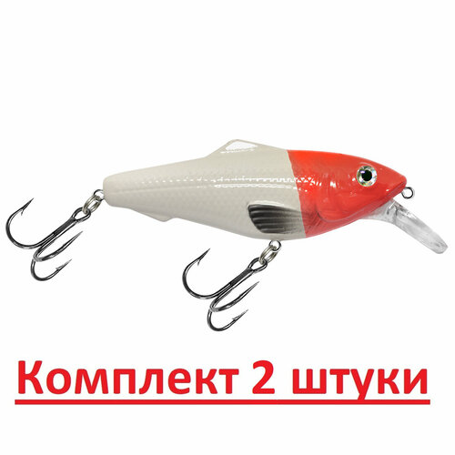 фото Воблер aqua m-2 (new) 75mm, цвет 016 (red head), 2 штуки