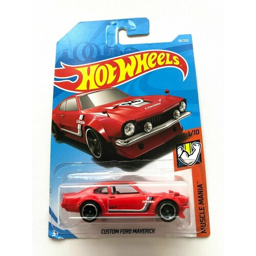 Hot Wheels CUSTOM FORD MAVERIC Форд Кастом 98/250 Muscle Mania 1/10 Mattel FYD05 2019 hot wheels king kuda кинг куда 140 250 muscle mania 9 10 car mattel fyg75 2019