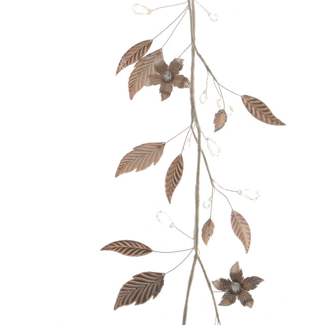 фото Kaemingk Декоративная гирлянда Бронзовые Пуансеттии 120 см 706405