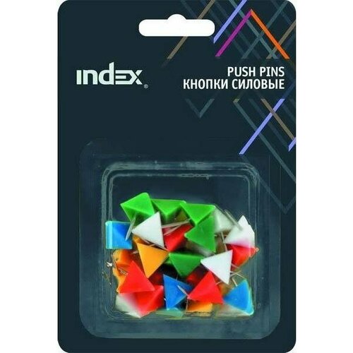 Index IPP3021 Кнопки силовые «пирамида», 21 мм, 50шт, в пластиковой коробочке, европодвес index