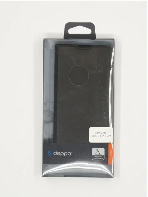 фото Чехол Book Cover Silk Pro для Samsung Galaxy A01 Core (2020), черный, Deppa 87798