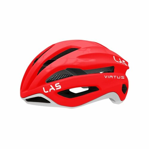 фото Велошлем las virtus helmets 2020 (lb00020020), цвет красный/белый, размер шлема s/m (54-59 см)