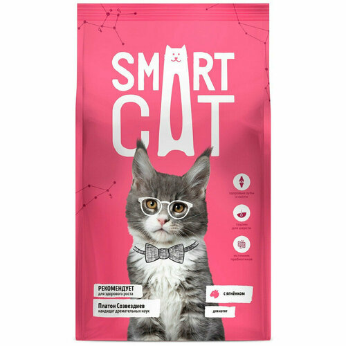 Smart Cat сухой корм для котят, с ягненком - 5 кг