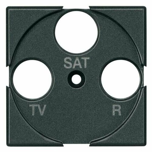 Axolute Лицевая панель для розеток TV/FM + SAT, цвет антрацит лицевая панель для розеток efapel 50631 tbm