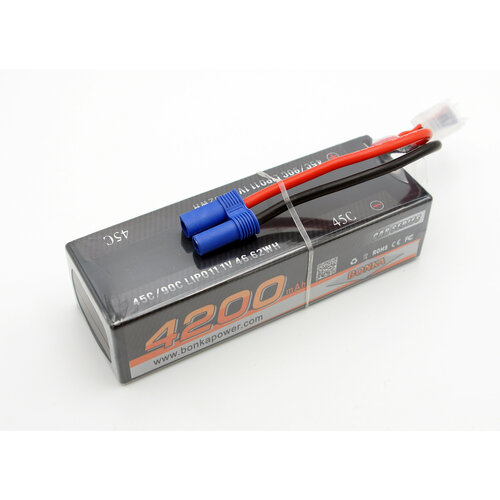 Аккумулятор LiPo Bonka 4200мАч 45C 11.1V (жесткий кейс) BONKA BKCAR-4200-45-3S1P аккумулятор lipo fullymax 7 4v 7500мач 45c fb7500 45c 7 4v jc