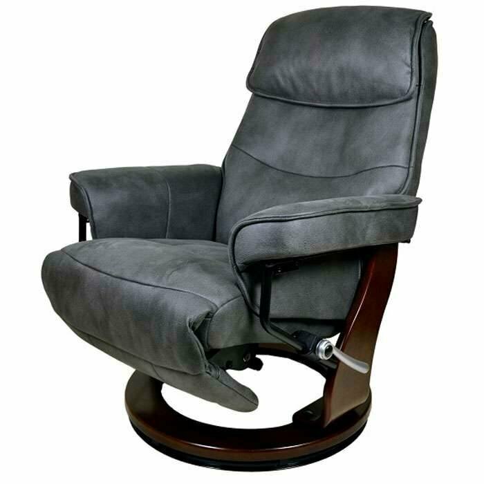 фото Кресло-реклайнер Relax Rio, 77 x 73 см, обивка: искусственная замша, цвет: темно-серый