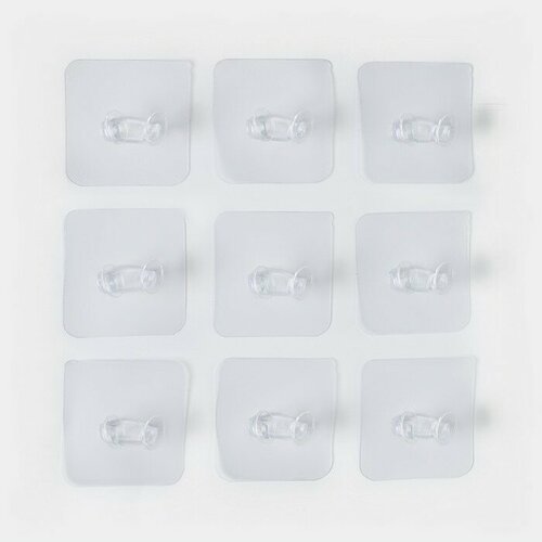 Крючки двойные самоклеящиеся для бритвы вилки полотенец 56х56 см 10 шт 424₽