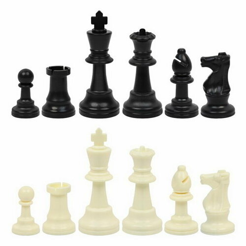 Шахматные фигуры турнирные 32 шт, король h-9.5 см, пешка h-5 см, полипропилен