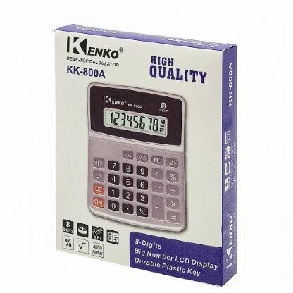 Настольный Калькулятор KK-800A настольный 8 разрядный серебристый