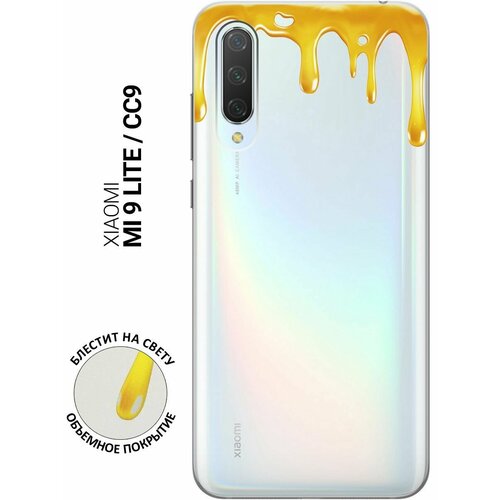 Силиконовый чехол на Xiaomi Mi 9 Lite, CC9, Сяоми Ми 9 Лайт, Ми СС9 с 3D принтом Honey прозрачный матовый чехол rich scrooge для xiaomi mi 9 lite cc9 сяоми ми 9 лайт ми сс9 с 3d эффектом черный