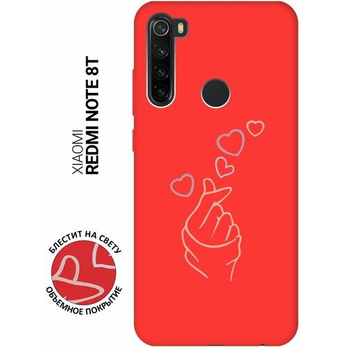 Силиконовый чехол на Xiaomi Redmi Note 8T, Сяоми Редми Ноут 8Т Silky Touch Premium с принтом K-Heart красный силиконовый чехол на xiaomi redmi note 8t сяоми редми ноут 8т silky touch premium с принтом k heart красный