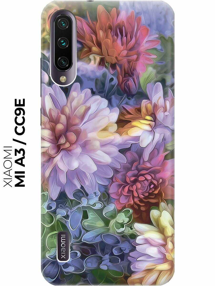 Силиконовый чехол Цветные хризантемы на Xiaomi Mi A3 / CC9e / Сяоми Ми А3 / Ми СС9е