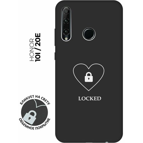 Матовый чехол Locked W для Honor 10i / 20e / Хонор 10 ай / 20е с 3D эффектом черный матовый чехол hockey w для honor 10i 20e хонор 10 ай 20е с 3d эффектом черный