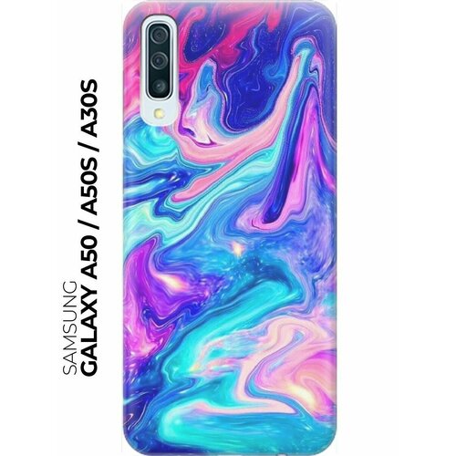 re pa накладка transparent для samsung galaxy a50 a50s a30s с принтом сине розовые краски RE: PA Накладка Transparent для Samsung Galaxy A50 / A50s / A30s с принтом Сине-розовые краски