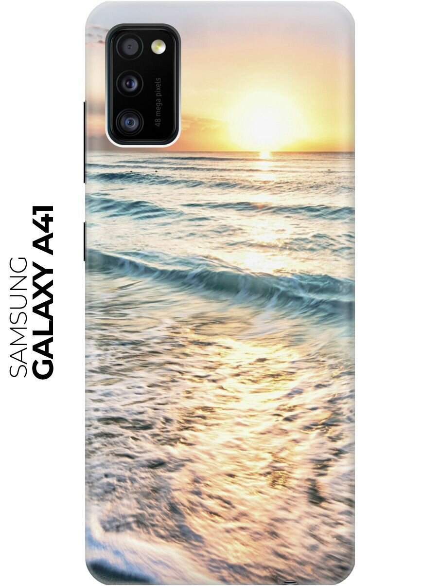 Силиконовый чехол Закат на море на Samsung Galaxy A41 / Самсунг А41