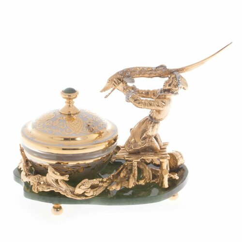 Икорница из нефрита Емеля Златоуст 122158 55978₽