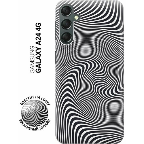 Силиконовый чехол на Samsung Galaxy A24, Самсунг А24 с эффектом блеска Черно-белая иллюзия силиконовый чехол на samsung galaxy a24 самсунг а24 с эффектом блеска черно белая иллюзия