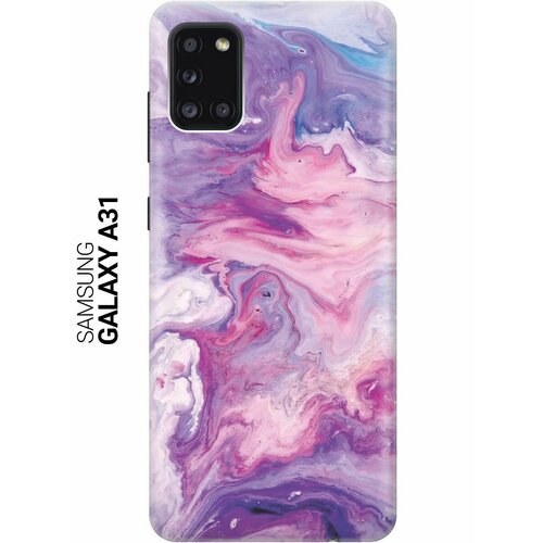 Ультратонкий силиконовый чехол-накладка ClearView для Samsung Galaxy A31 с принтом Purple Marble ультратонкий силиконовый чехол накладка clearview для samsung galaxy a51 с принтом purple marble