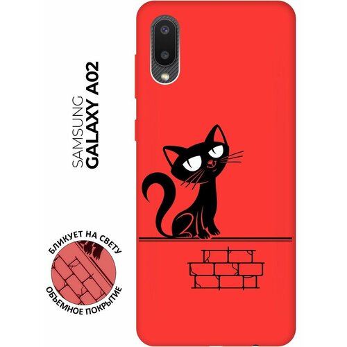 RE: PA Чехол - накладка Soft Sense для Samsung Galaxy A02 с 3D принтом Scratchy and wall красный re pa чехол накладка soft sense 3d для samsung galaxy a72 с принтом scratchy and wall красный