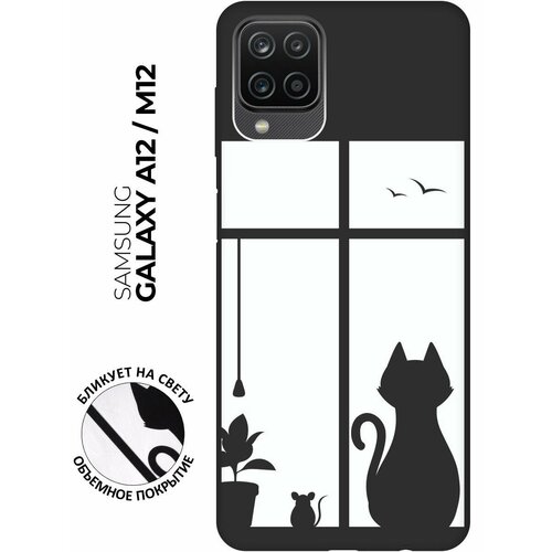 RE: PA Чехол - накладка Soft Sense для Samsung Galaxy A12 с 3D принтом Cat and Mouse черный re pa чехол накладка soft sense для samsung galaxy note 20 ultra с 3d принтом cat and mouse черный