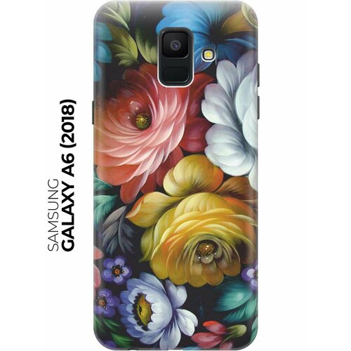 RE: PAЧехол - накладка ArtColor для Samsung Galaxy A6 (2018) с принтом Цветочная роспись re paчехол накладка artcolor для samsung galaxy a6 2018 с принтом черника