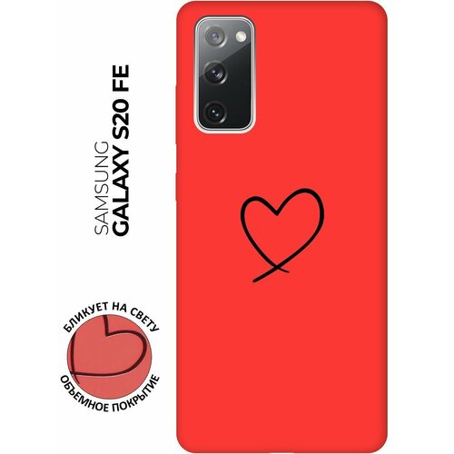 RE: PA Чехол - накладка Soft Sense для Samsung Galaxy S20 FE с 3D принтом Heart красный re pa чехол накладка soft sense для samsung galaxy a02 с 3d принтом heart красный