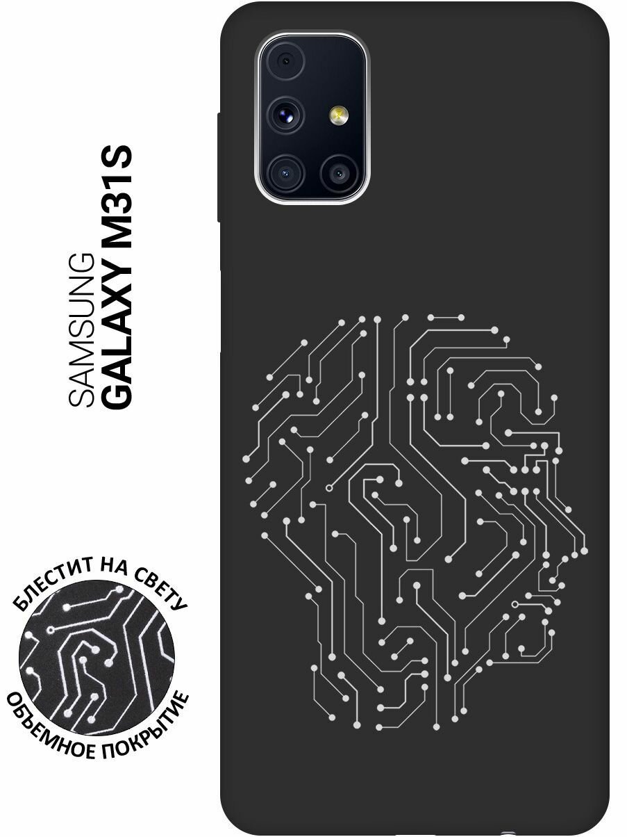 Ультратонкая защитная накладка Soft Touch для Samsung Galaxy M31S с принтом "Mindmap" черная