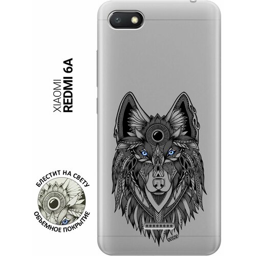 Ультратонкий силиконовый чехол-накладка для Xiaomi Redmi 6A с 3D принтом Grand Wolf ультратонкий силиконовый чехол накладка для xiaomi redmi go с 3d принтом grand cat