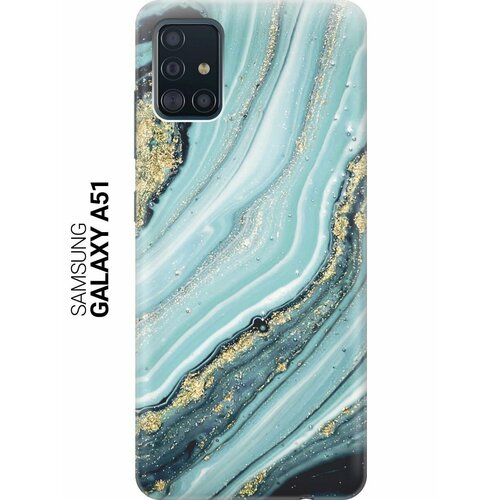 Ультратонкий силиконовый чехол-накладка ClearView для Samsung Galaxy A51 с принтом Green Marble ультратонкий силиконовый чехол накладка clearview для samsung galaxy a21s с принтом blue marble