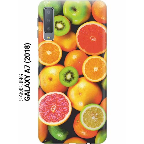 GOSSO Ультратонкий силиконовый чехол-накладка для Samsung Galaxy A7 (2018) с принтом Сочные фрукты gosso ультратонкий силиконовый чехол накладка для samsung galaxy m30 с принтом сочные фрукты