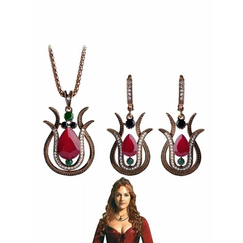 Комплект бижутерии GAMEМЕРЧ красный зеленый 1490₽